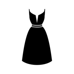 Dress icon vector. frock illustration sign. Fashion symbol or logo.