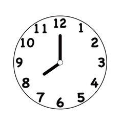 掛け時計　8時