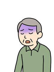 体調不良になるシニア男性