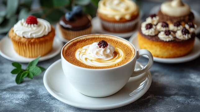 Emphasizing a sophisticated beverage service for business seminars, freshly brewed coffee and tea are served on a tastefully arranged table, complete with a corporate event backdrop