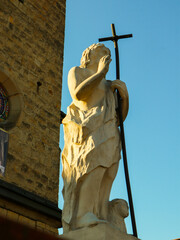 statue of jesus christ in dobczyce, poland
