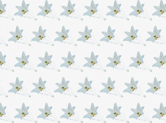 Lilies Vintage Pattern Design Vector Textile