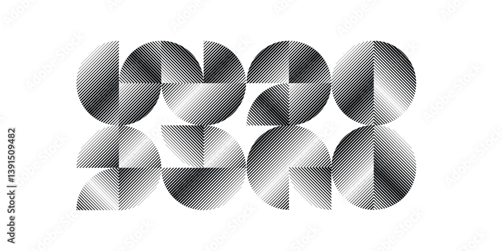 Poster modern artistic set with semicircle design elements . many lines form half circles in art style . wa