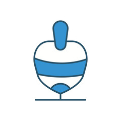 SPINNING TOP vector icon stock illustration