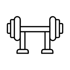 Gym weight lifting equipment vector illustration for fitness strength training workout and exercise 100