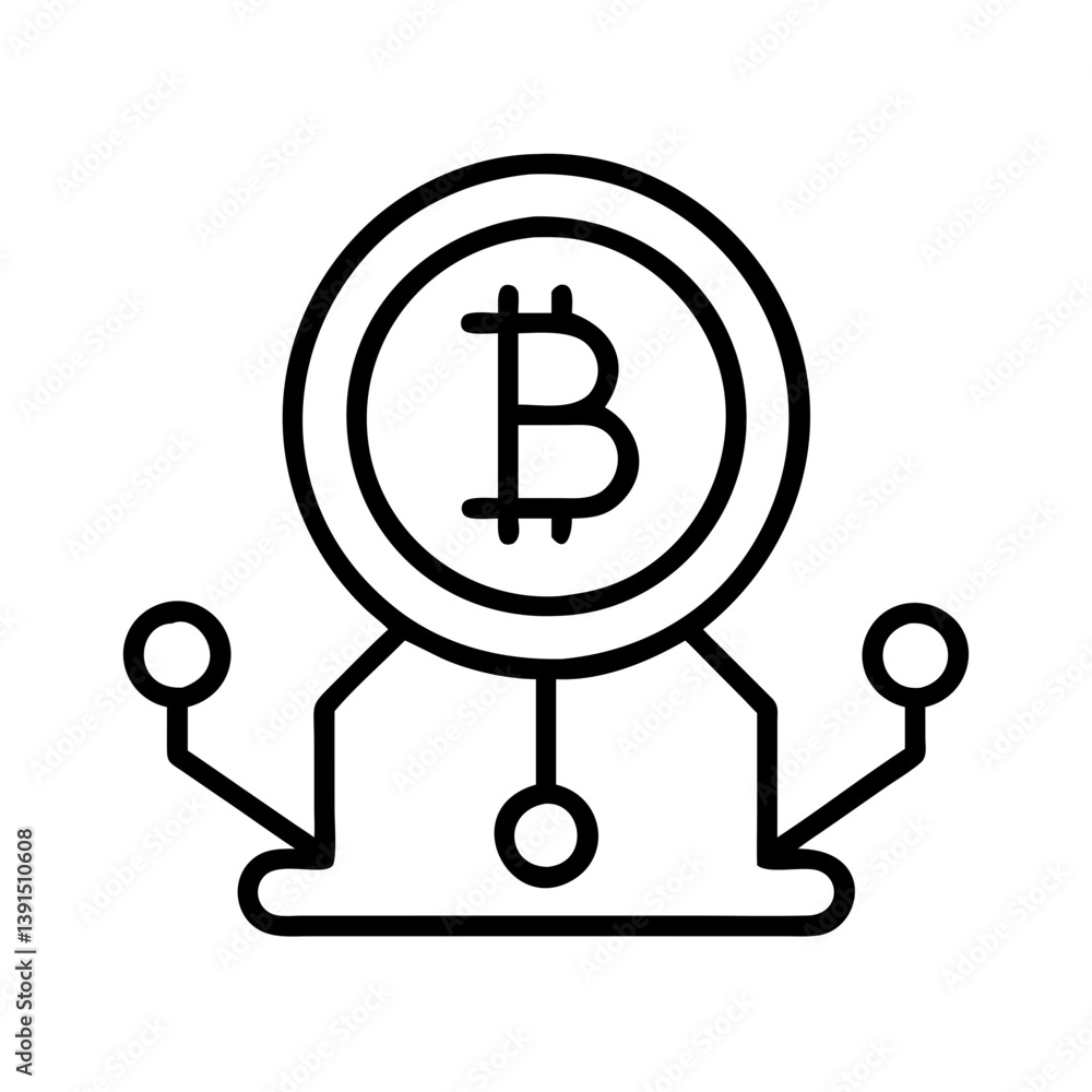 Aufkleber bitcoin technology blockchain cryptocurrency digital currency decentralized system network security 