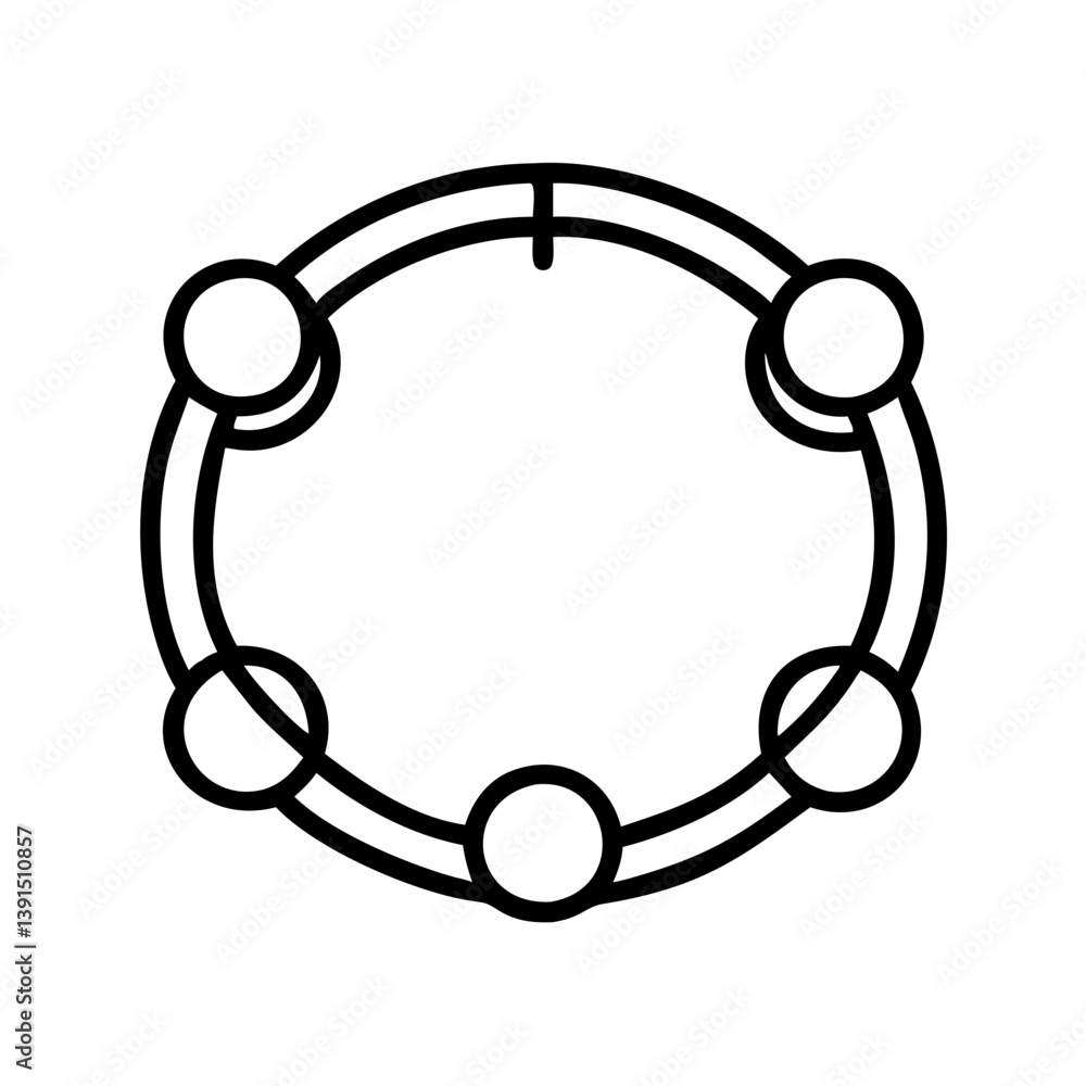Poster explore the circular diagram with connected nodes and network visualization for relationship analysi