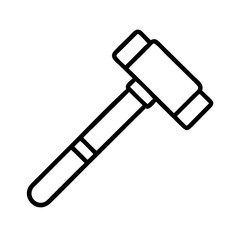 Download stock vector icon of mallet, rubber mallet, hand tool, construction tool, hammer, and carpentry tool