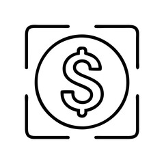 Dollar symbol icon vector, money currency sign, business and finance concept, investment and savings design