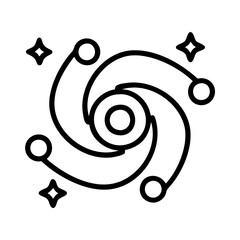 Galaxy vector icon cosmic swirl illustration for astronomy science and space exploration design needs
