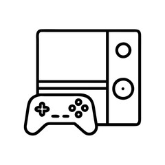 Console gaming vector illustration for video game design and entertainment related graphic design projects