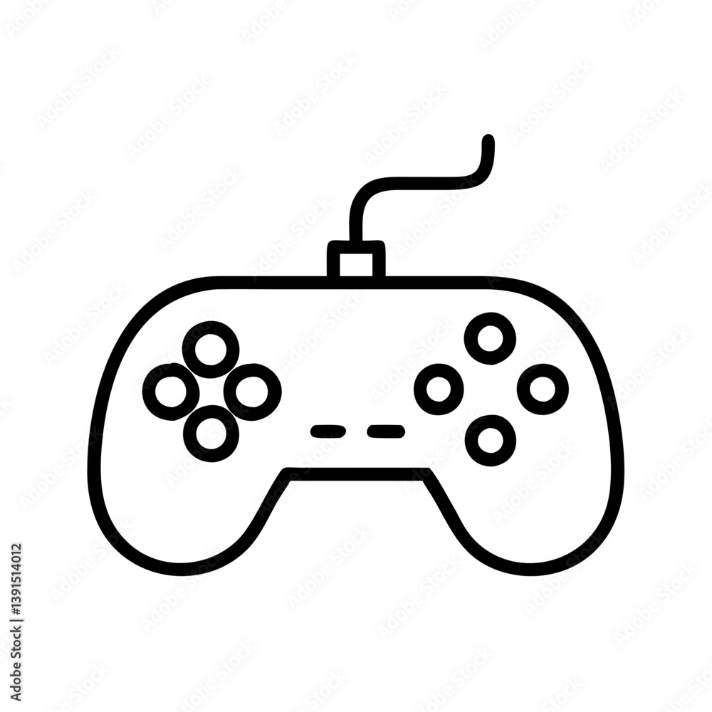 Fototapete Download gamepad vector icon for gaming console and video games controller design and graphics resource