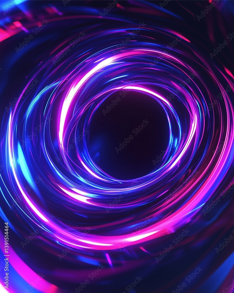Poster vortex of energy: a mesmerizing swirl of vibrant, neon-like energy draws the viewer into its depths,