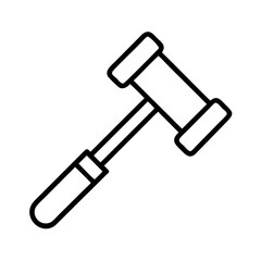Gavel hammer vector icon illustration for law auction court judge and legal proceedings design element concept