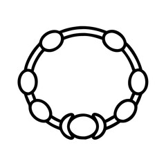 Outline beaded bracelet fashion accessory jewelry design vector illustration template 100 char