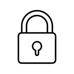 Secure padlock icon vector illustration of security lock for safety and privacy protection access control