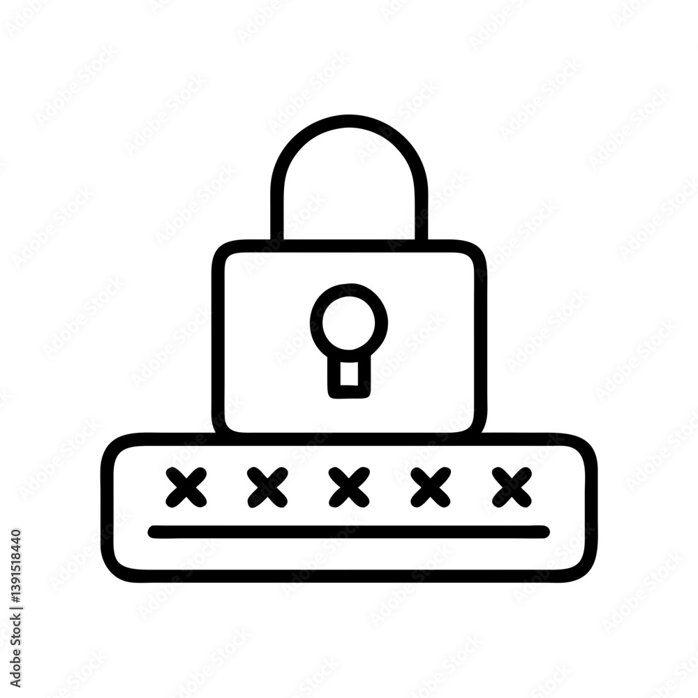 Poster unlock security: password protection and access control for secure login and data encryption online 