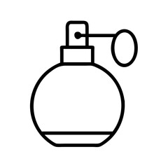 Perfume bottle icon vector illustration fragrance scent aroma beauty product fashion cosmetic essential oil design
