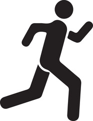 Running man icon. Simple vector illustration of running man isolated on white background