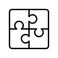 Puzzle pieces icon vector illustration for business strategy teamwork and problem solving concept design