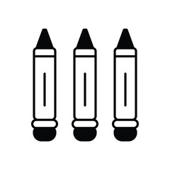 CRAYON  vector icon stock illustration