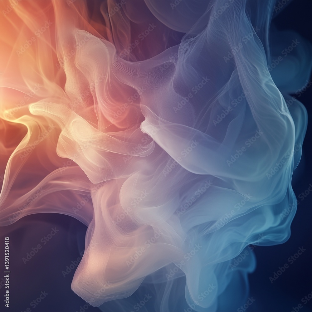 Poster abstract smoke in color tones : a mesmerizing display of abstract smoke, rendered in a captivating a