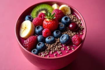 Delicious Red Berry Smoothie Bowl