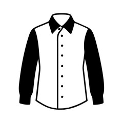 button down shirt icon, button down shirt line art - simple line art of button down shirt, perfect for button down shirt logos and icons