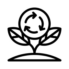 recycling line icon