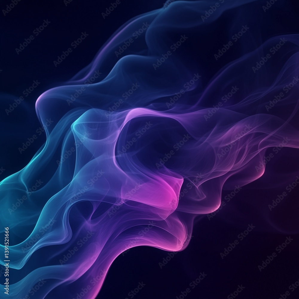 Poster abstract smoke: a captivating digital artwork showcasing a mesmerizing blend of vibrant colors and d