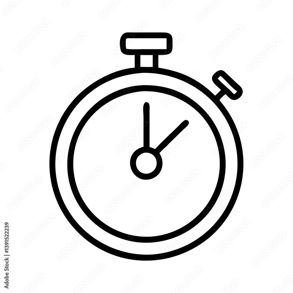 Poster stopwatch timer icon vector illustration outline design for time management and productivity trackin