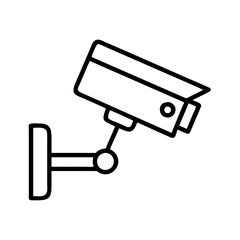 Security camera surveillance cctv system for home security and business security outline vector icon design