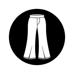 palazzo pants icon, palazzo pants line art - simple line art of palazzo pants, perfect for palazzo pants logos and icons