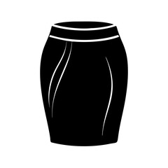 pencil skirt icon, pencil skirt line art - simple line art of pencil skirt, perfect for pencil skirt logos and icons