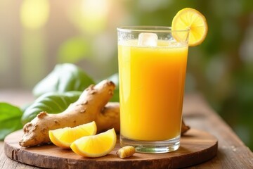 Fototapeta premium Ginger Smoothie Close-Up Photography