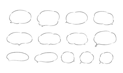 Fototapeta premium 手書きの吹き出しセット