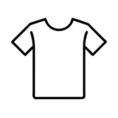 T shirt outline vector design template for fashion apparel and clothing brand simple minimalist style icon