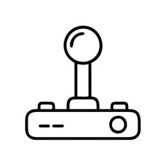 Retro gaming joystick vector art for arcade games and console controllers classic design illustration