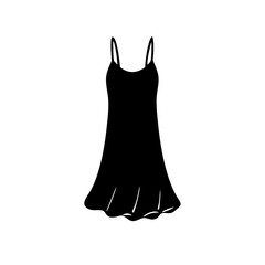 slip dress icon, slip dress line art - simple line art of slip dress, perfect for slip dress logos and icons