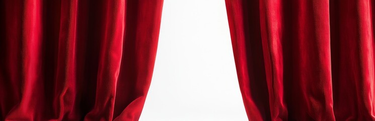 Red stage curtains