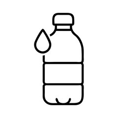 Water bottle icon vector illustration, mineral water bottle, plastic bottle, drink bottle, water drop icon