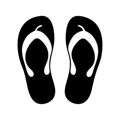 flip flops icon, flip flops line art - simple line art of flip flops, perfect for flip flops logos and icons