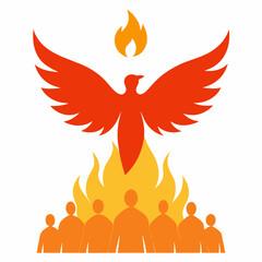 vector illustration of a fire