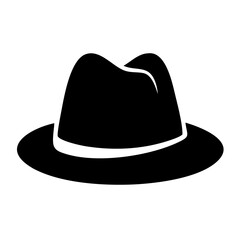fedora icon, fedora line art - simple line art of fedora, perfect for fedora logos and icons