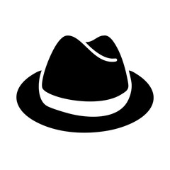 fedora icon, fedora line art - simple line art of fedora, perfect for fedora logos and icons