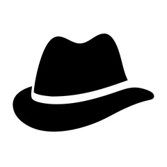 fedora icon, fedora line art - simple line art of fedora, perfect for fedora logos and icons
