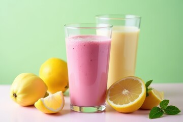 Fototapeta premium Organic Soy Milk Smoothie in a Glass