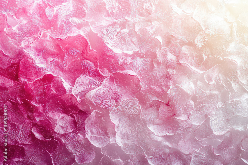 Poster abstract pink and white textured art with a gradient effect. brushstrokes create a soft, dreamy aest