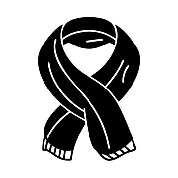 black scarf simple design clip art preview
