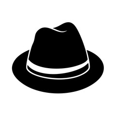 trilby icon, trilby line art - simple line art of trilby, perfect for trilby logos and icons